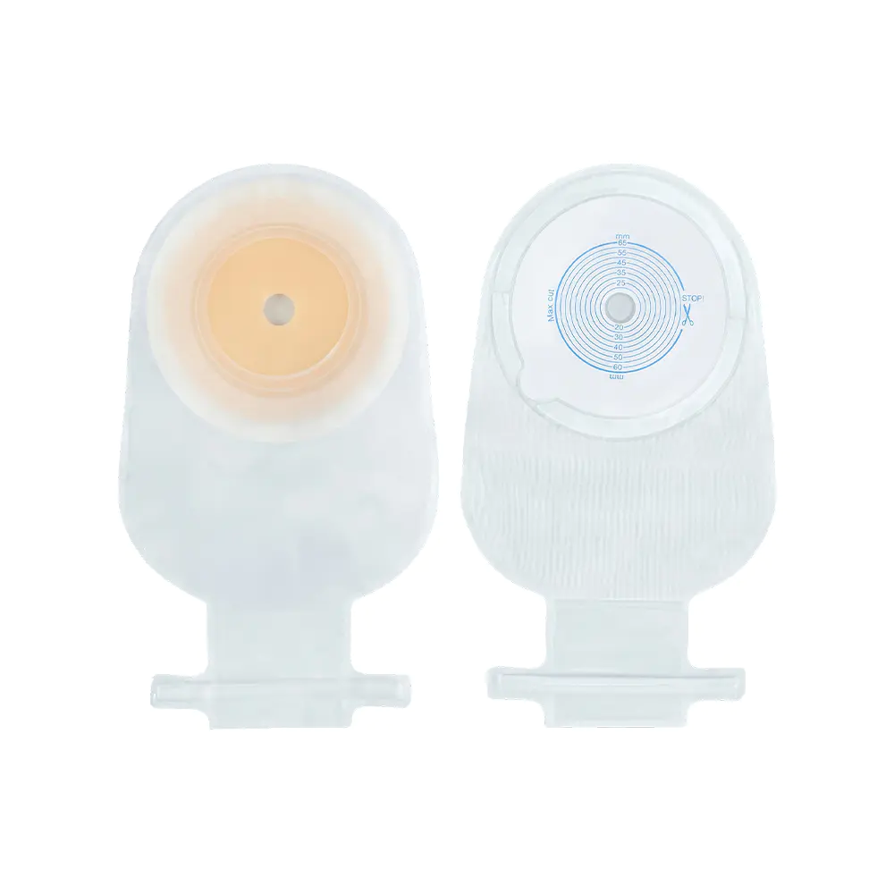 Membran Jaring Satu Sisi Satu Bagian & Tas Ostomy Segel Twist-tie Lapisan Luar Non-anyaman