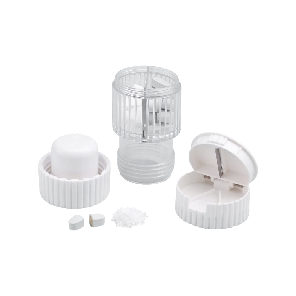 Pemotong & Penghancur Pil 3-in-1 Transparan