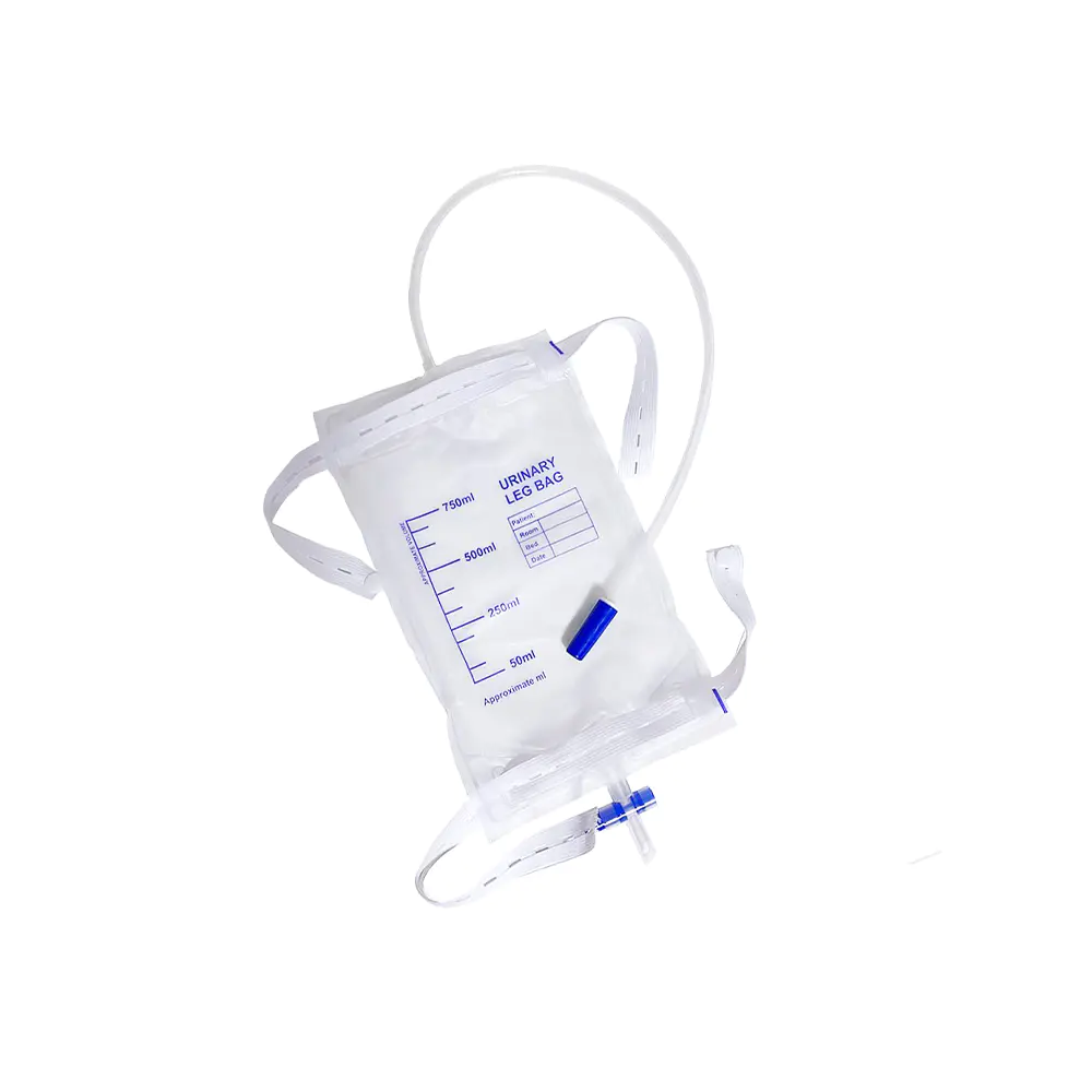 Tas Kaki Nyaman Ergonomis PVC Medis Bebas Lateks Urin 750Ml dengan Katup Anti-refluks